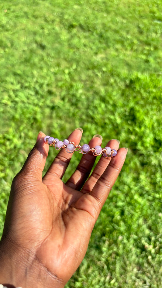 Lepidolite Spiral Bracelet