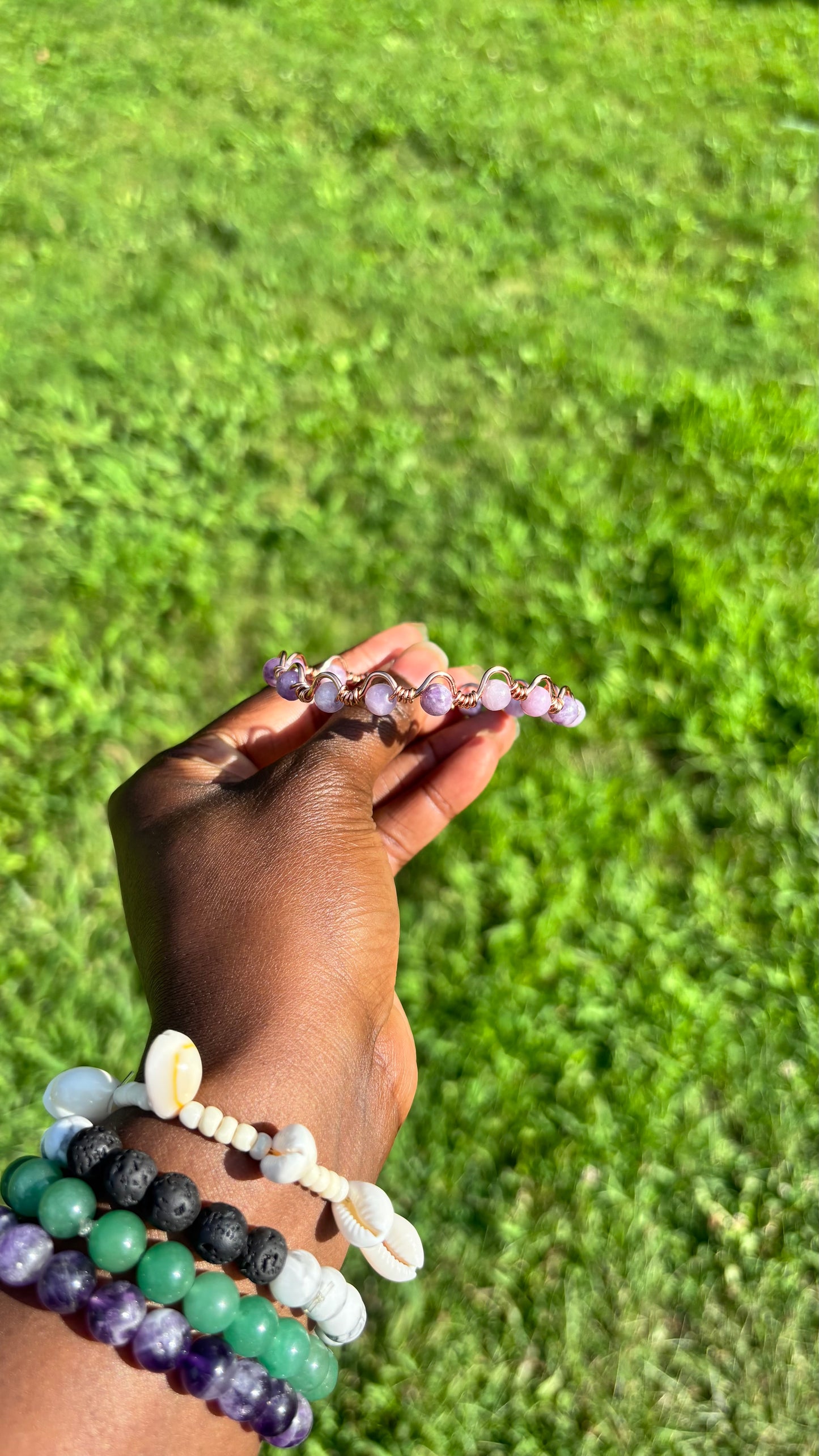 Lepidolite Spiral Bracelet